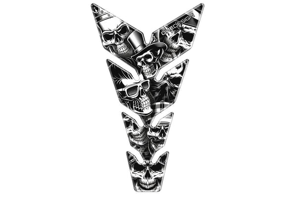 Tank Pad Skull Party fekete -fehér c/fekete