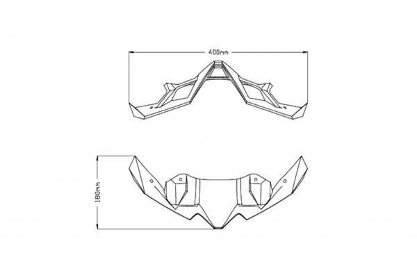 Elülső spoiler meztelen Kawasaki Z900 20-21 C/Matte