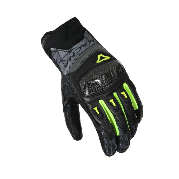 Motorcycle Gloves Macna, Rocco Black/Fluo Yellow