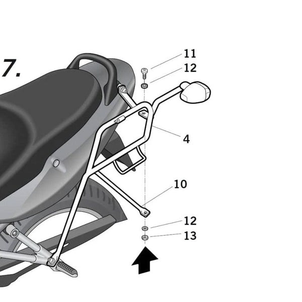 Shad 3P rendszer oldalsó konzol-Suzuki GSX-F650 (S0GS61SF)