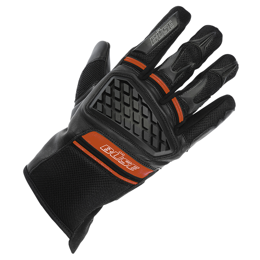 Büse MC-Gloves braga fekete /piros