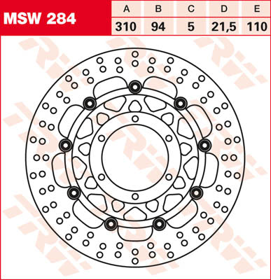 TRW féktárcs FL MSW284 MSW284