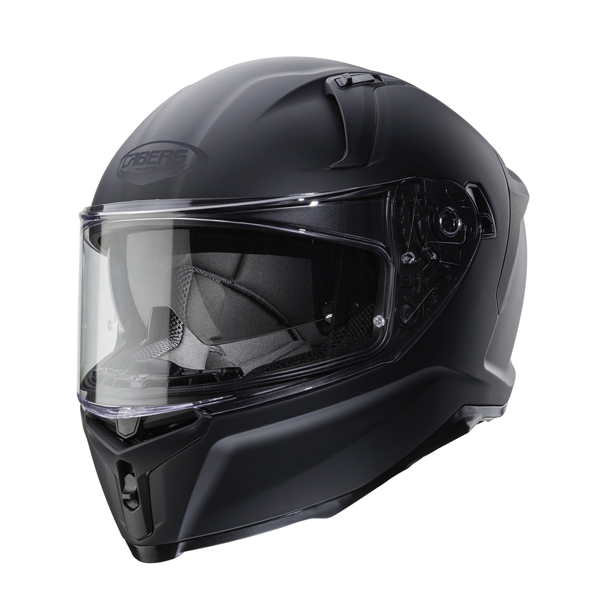 Caberg Integral Mc-Hjälm Avalon X Matt Svart med modern design, visir och ventilationssystem. Perfekt för motorcyklister i stadsmiljö.