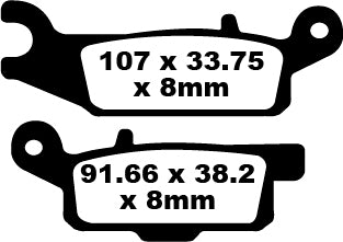 EBC fékbetét szén tt Dirt Fa444tt