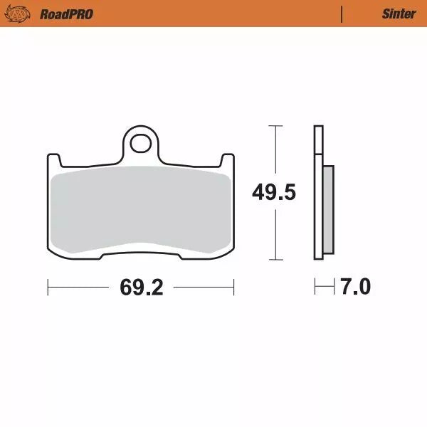 Moto-Master Brake Pad Sinter Front 406001