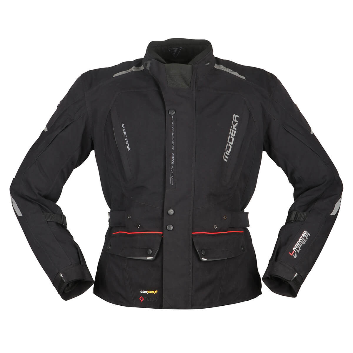 Fedeka laminated textile MC jacket viper black