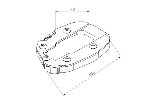 Oldalsó állvány láb nagyító ducati multistrada v4 c/b