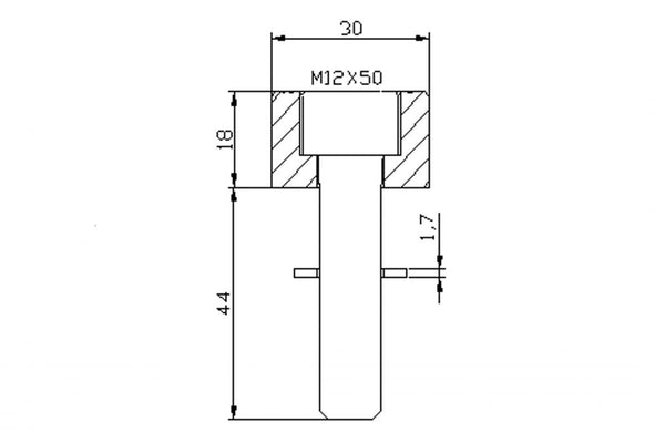 Adapter rear mirror hi-tech iv r nine t/s1000 r