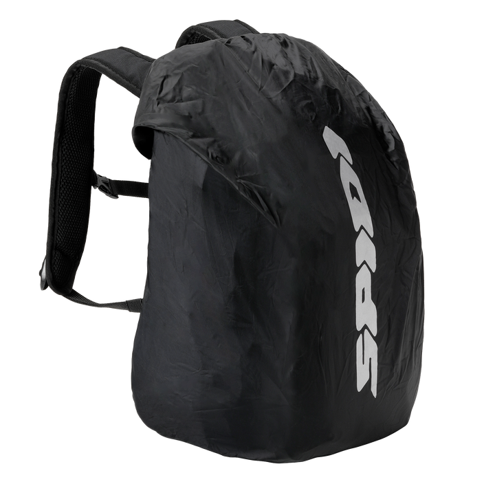 Spidi Ryggsäck Tour Pack Flu med vattentätt regnskydd och stor Spidi-logotyp. Idealisk för motorcykelresor.