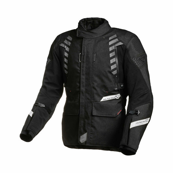 Macna Laminated Textile Motorcycle Jacket Ultimax Black 