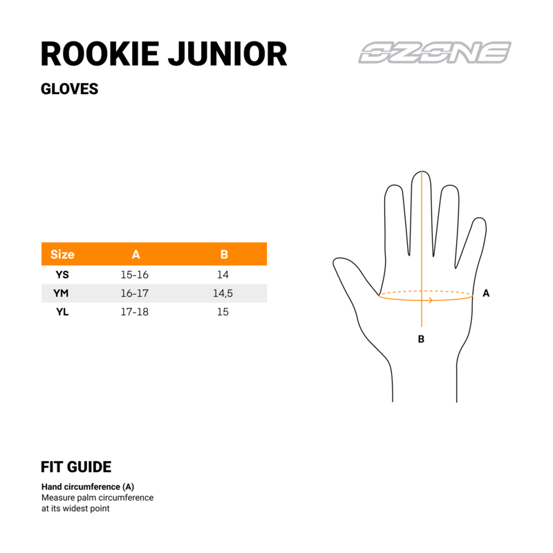 Ózongyermekek MC-Gloves Rookie II fekete