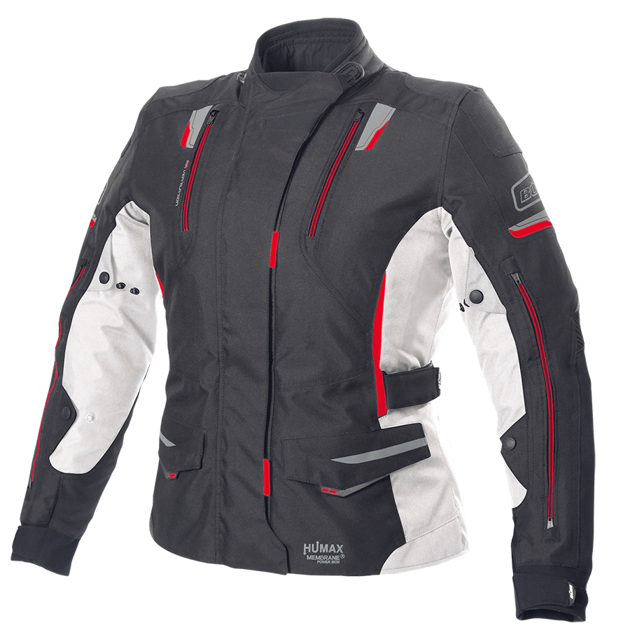 BÜSE Women's Textile Mc-Jacket Jana Black / Red 