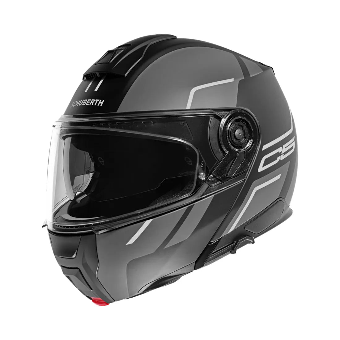 Schuberth öppningsbar mc-hjälm C5 Master Grå med aerodynamisk design, visir och ventilation. Köp nu - begränsat lager!